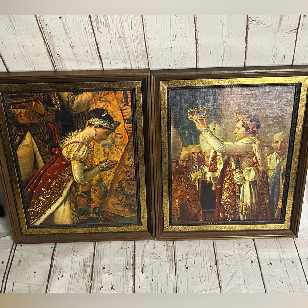 The Coronation of Napoleon Les Editions Braun Louvre Museum Paris Prints Framed